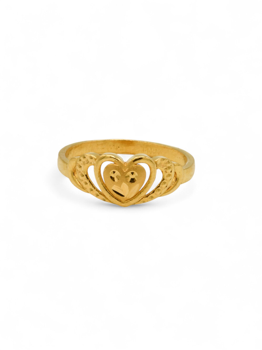 22ct Gold Heart Ladies Ring - Roop Darshan