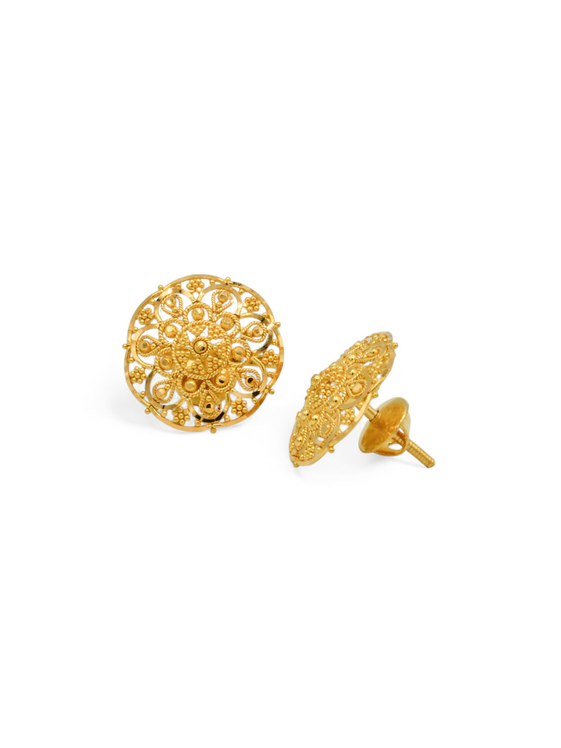 22ct Gold Stud Earrings - Roop Darshan
