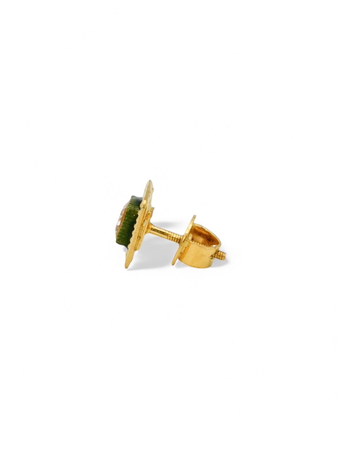 22ct Gold Kundan Minakari Stud Earrings