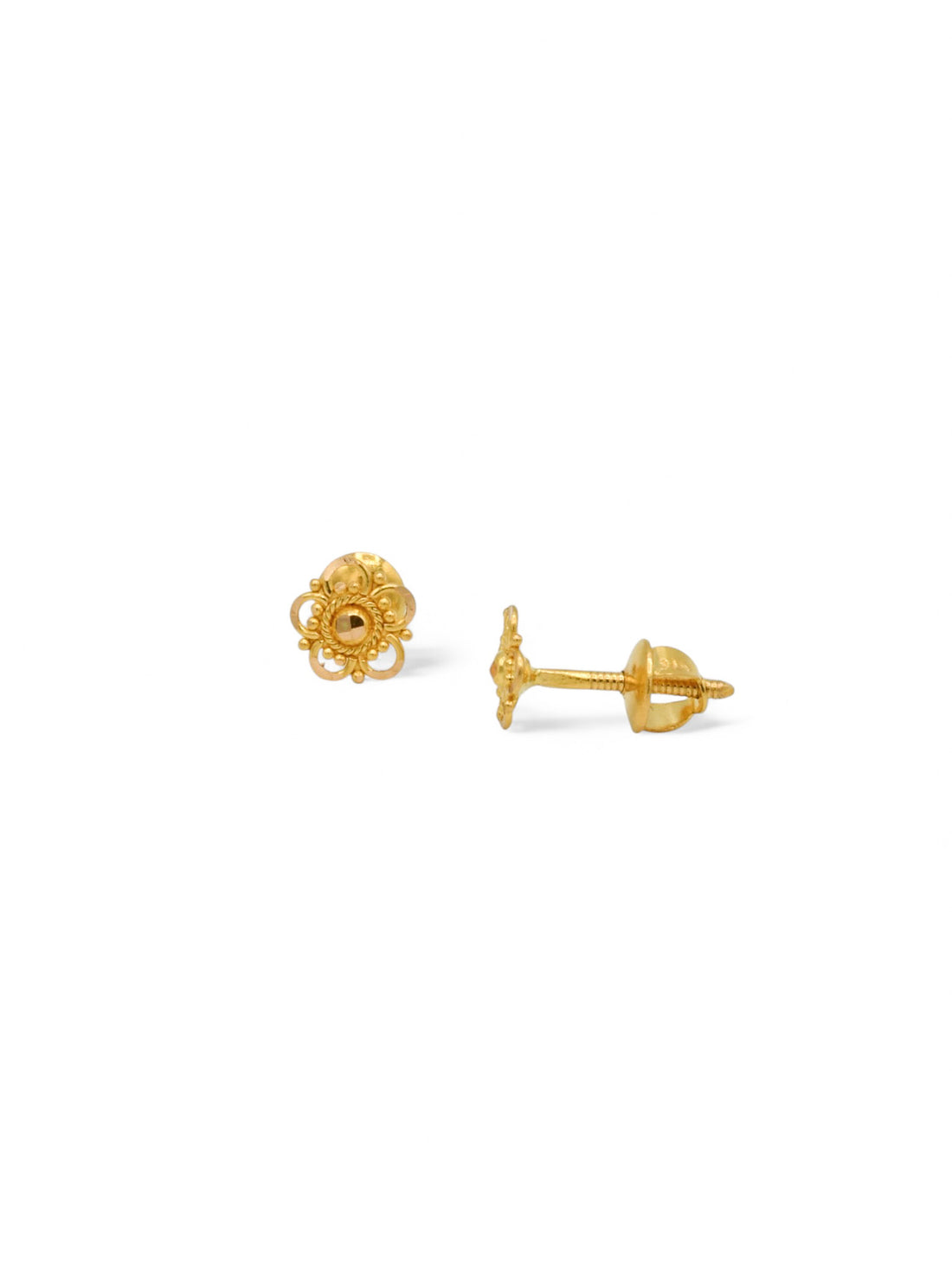 22ct Gold Stud Earrings - Roop Darshan