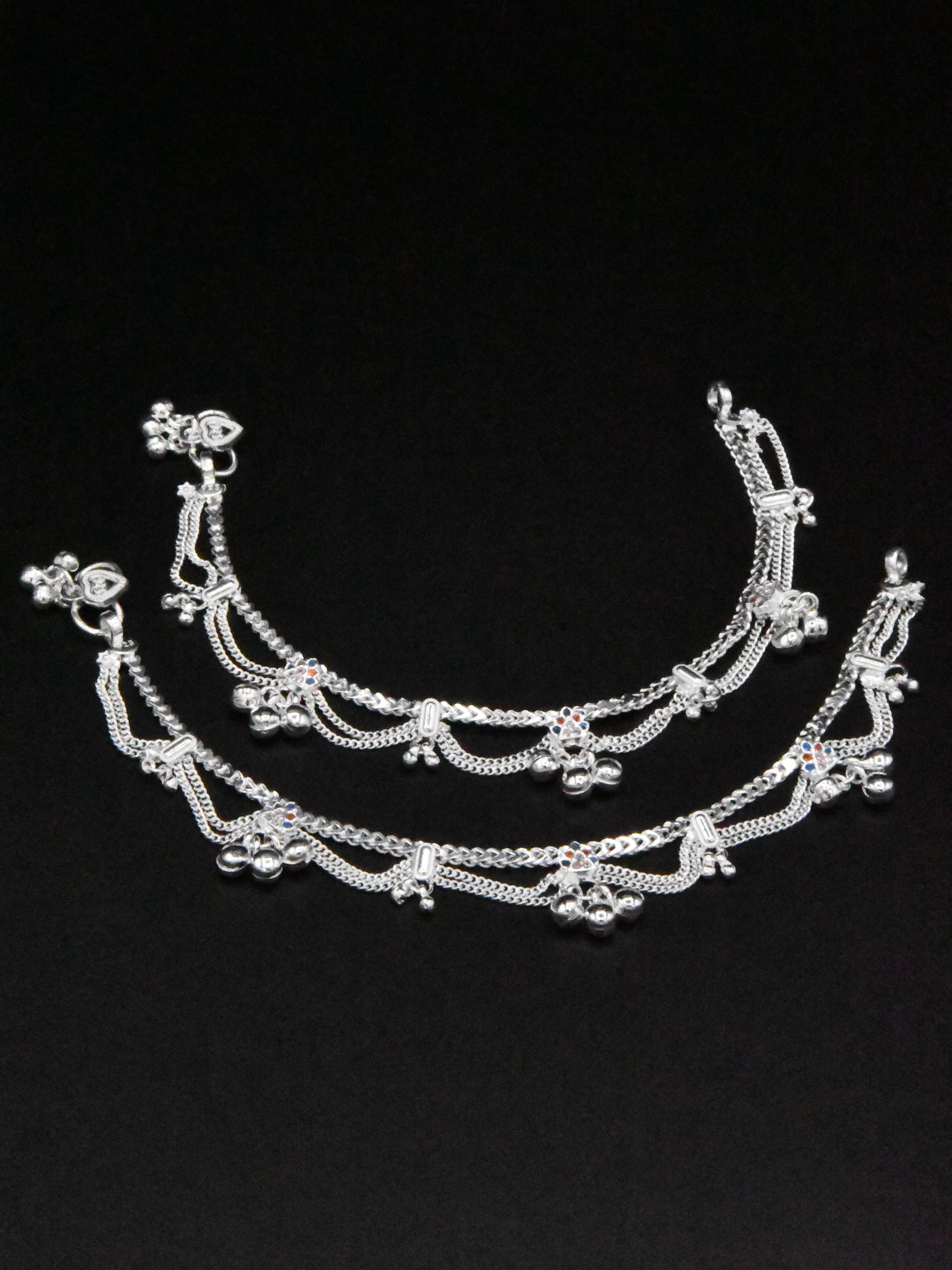 Girls Silver Anklets - Roop Darshan