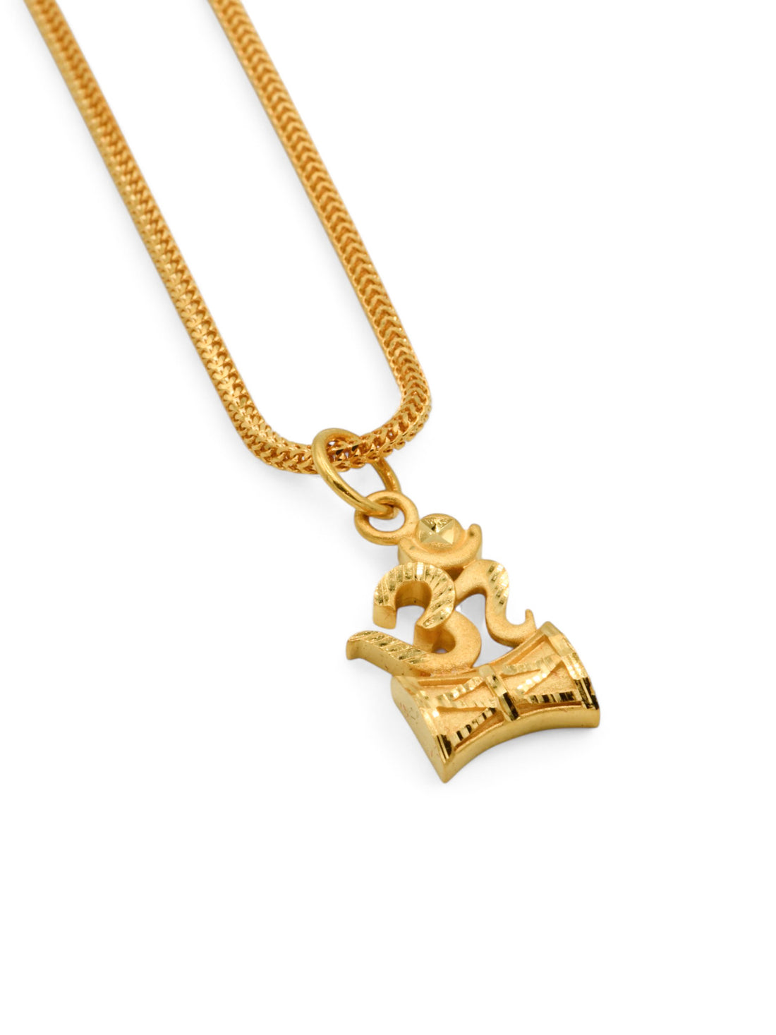 22ct Gold Om Damru Pendant