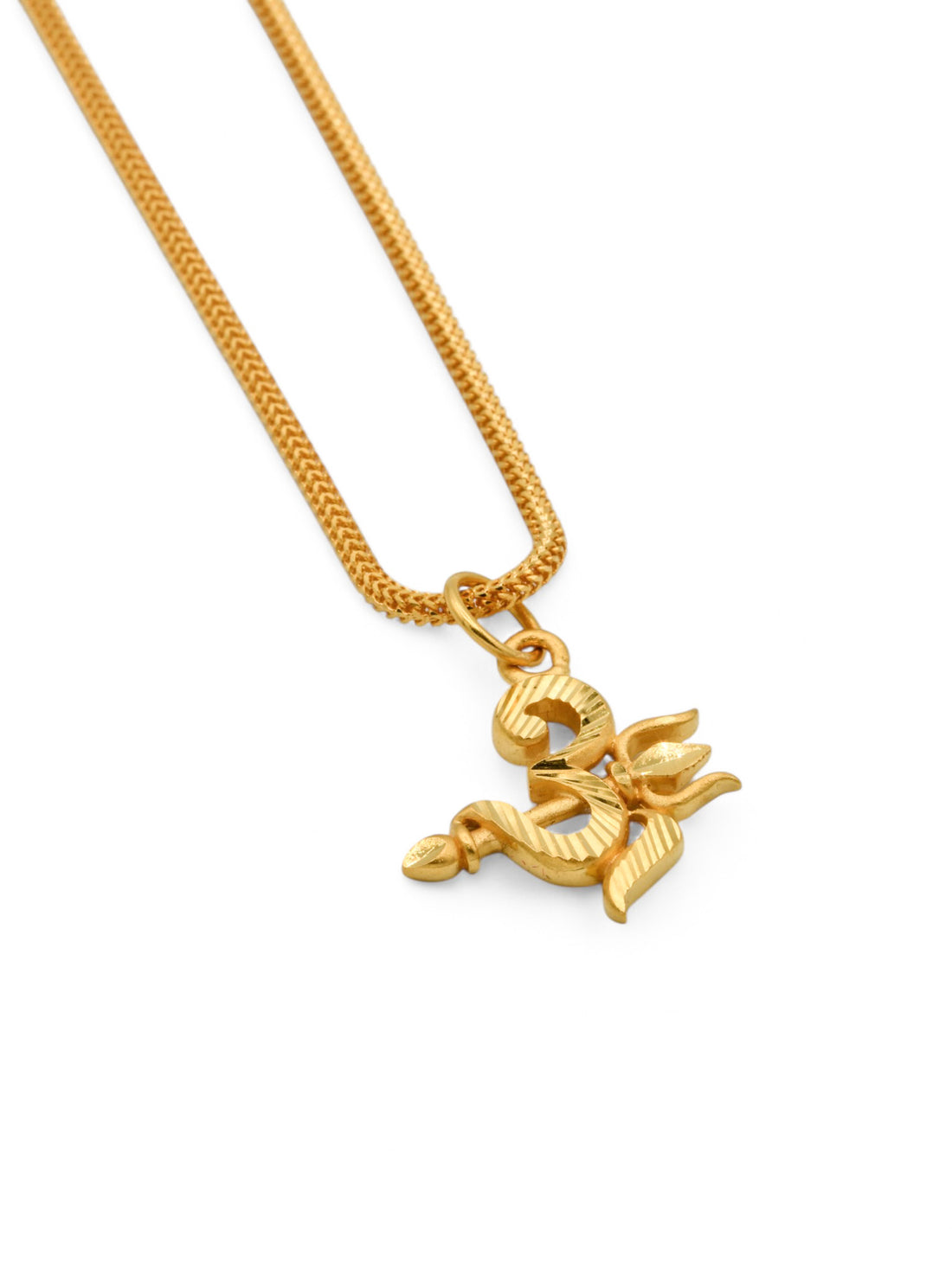22ct Gold Om Trishul Pendant