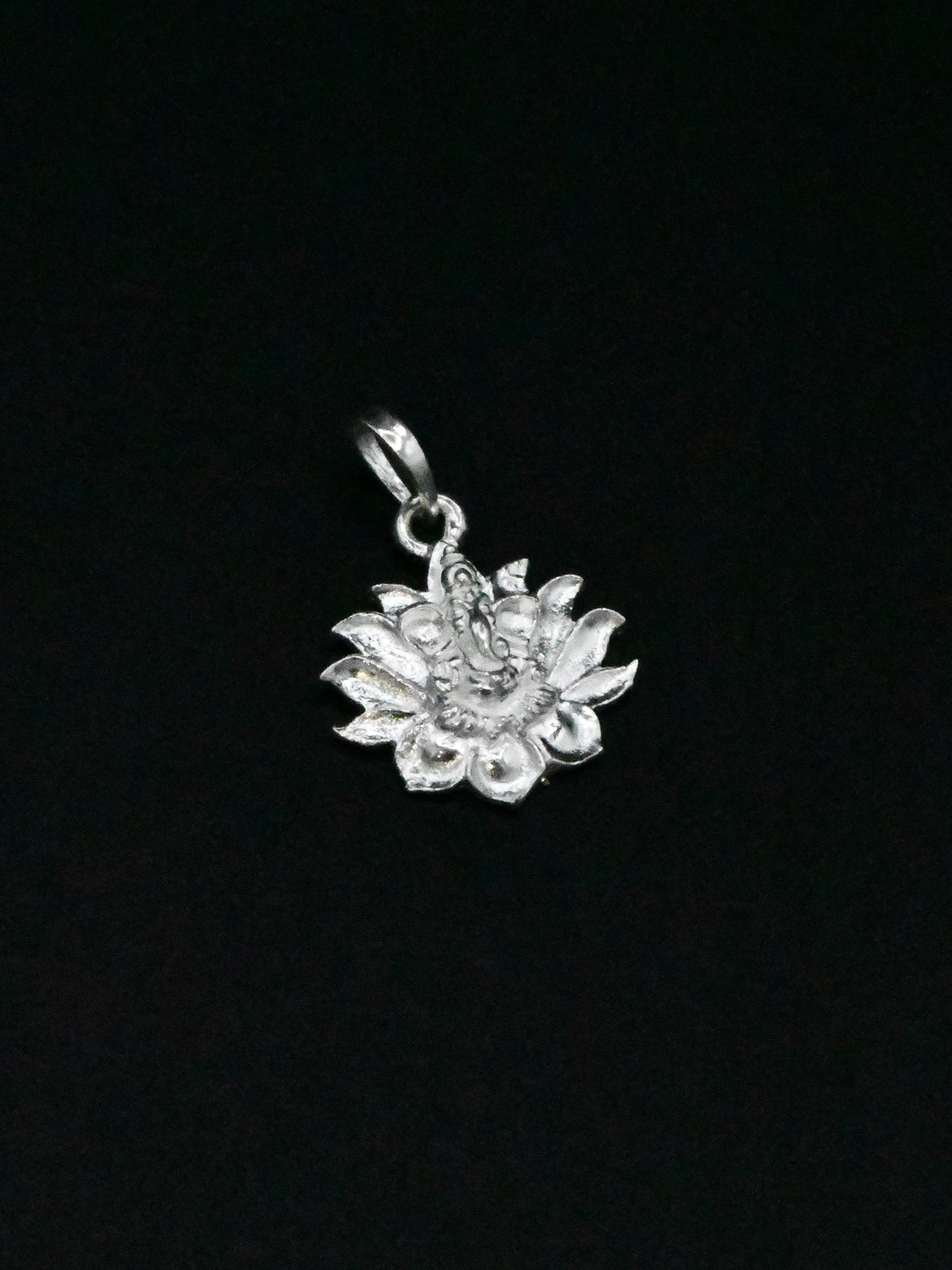 Silver Ganesh Pendant - Roop Darshan