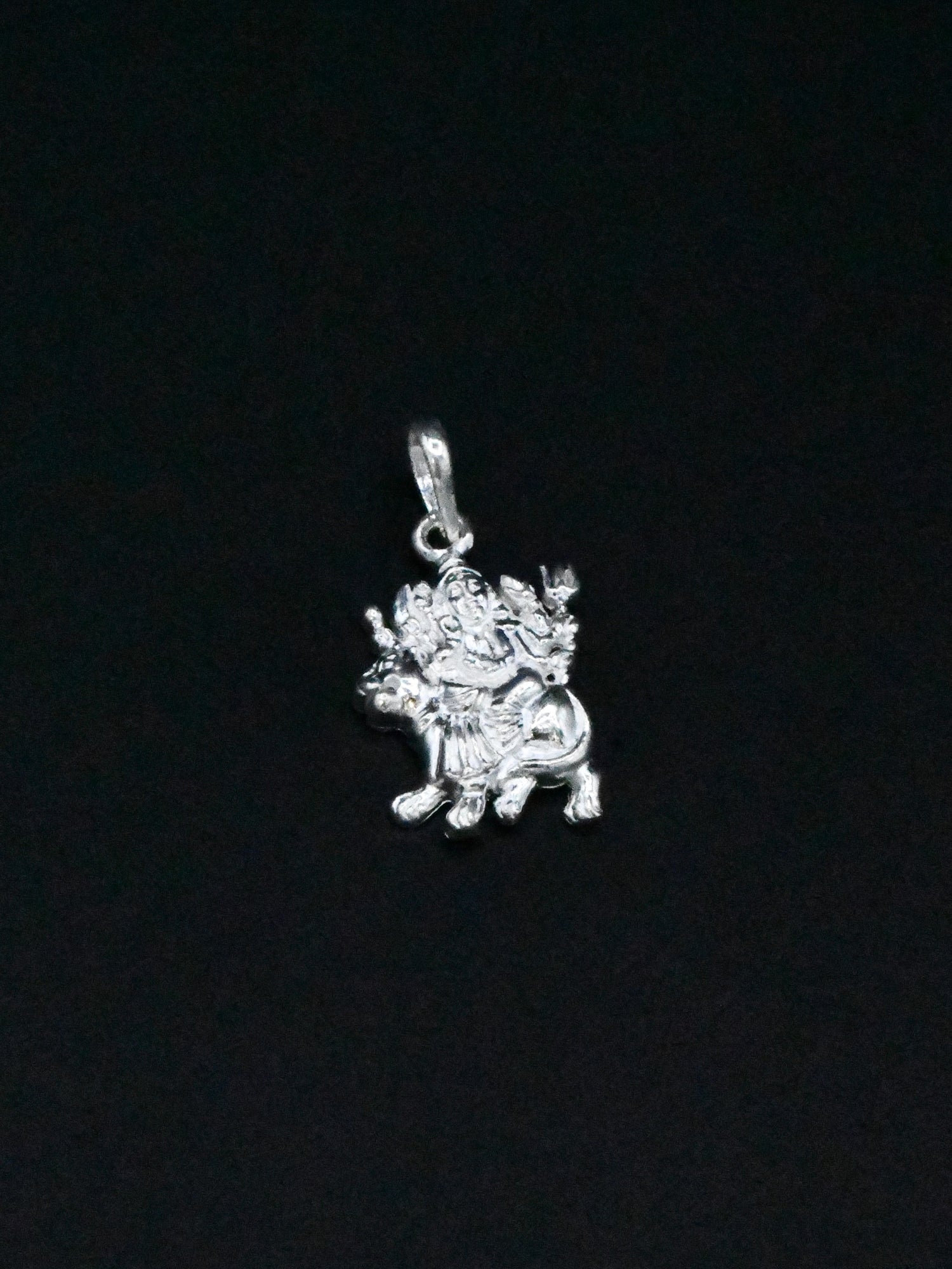 Silver Durga Mata Pendant - Roop Darshan