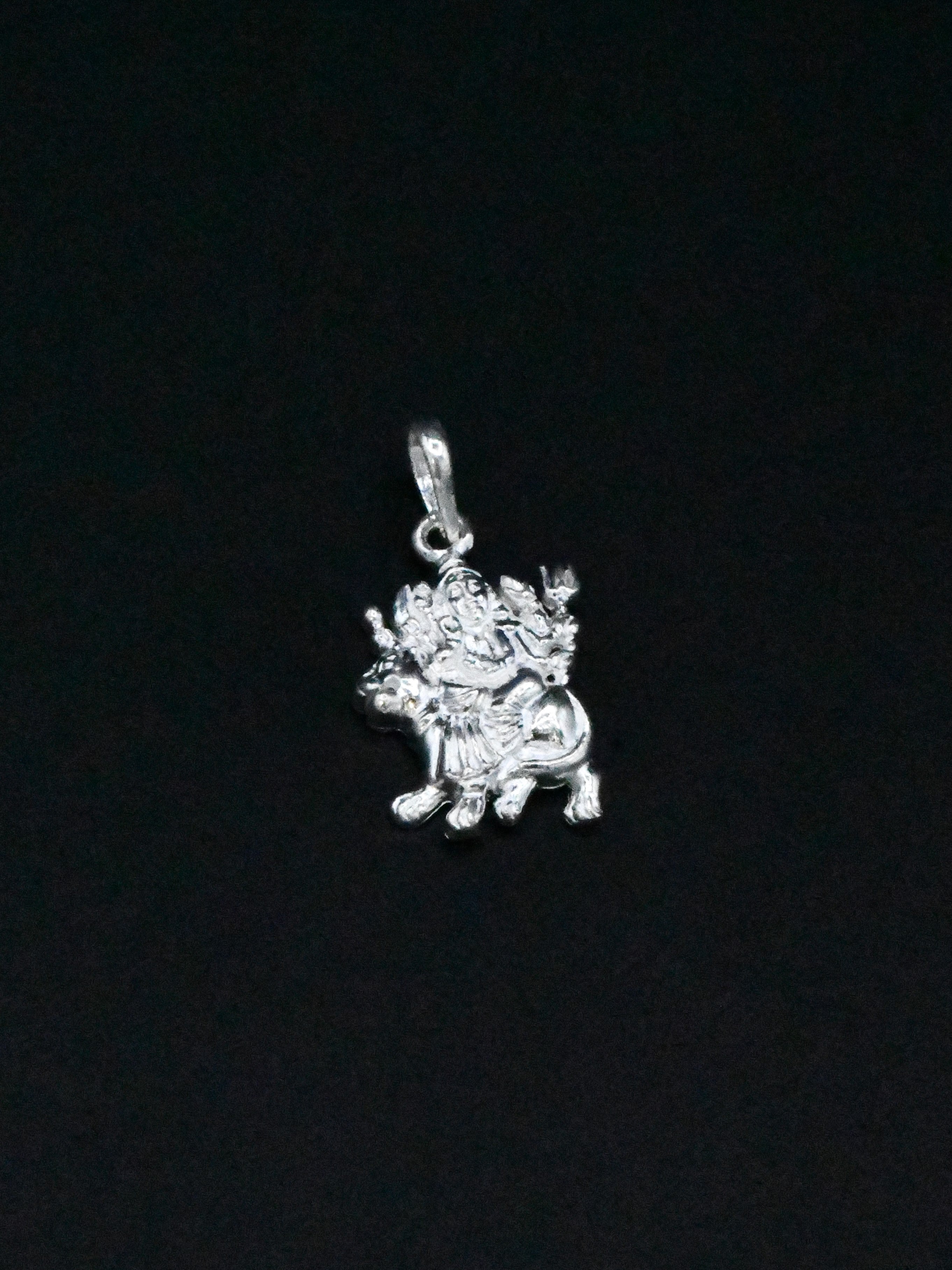 Silver Durga Mata Pendant - Roop Darshan
