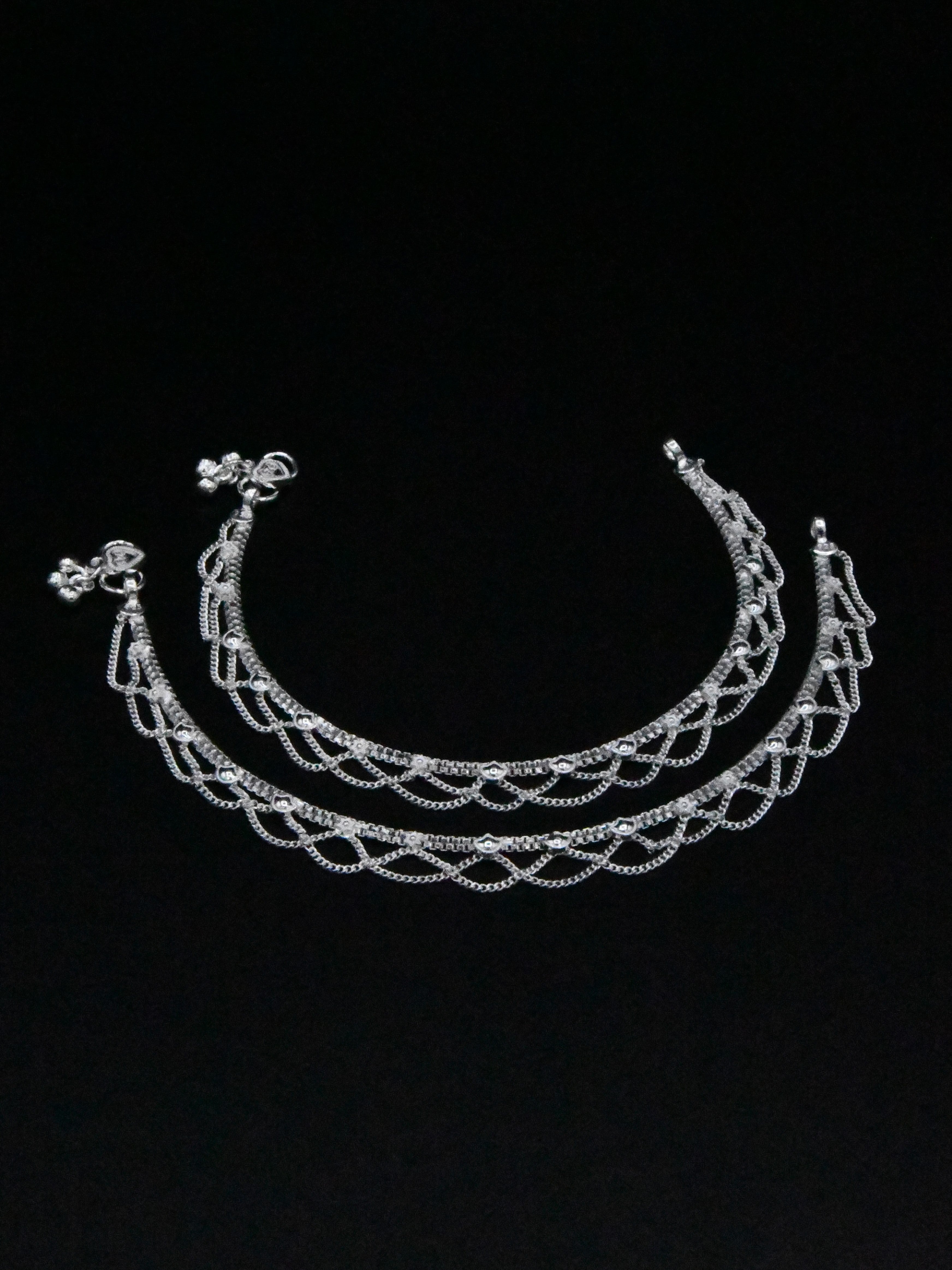 Ladies Silver Anklets