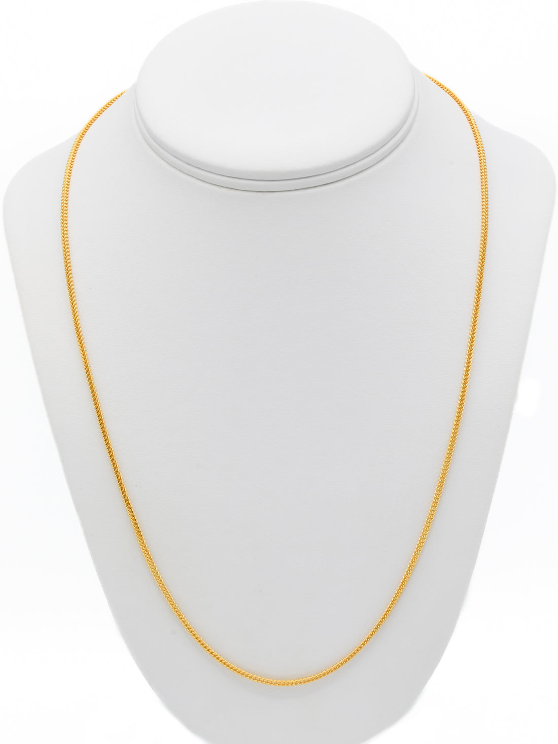 22ct Gold Hollow Fox Tail Chain - 55 CM - Roop Darshan