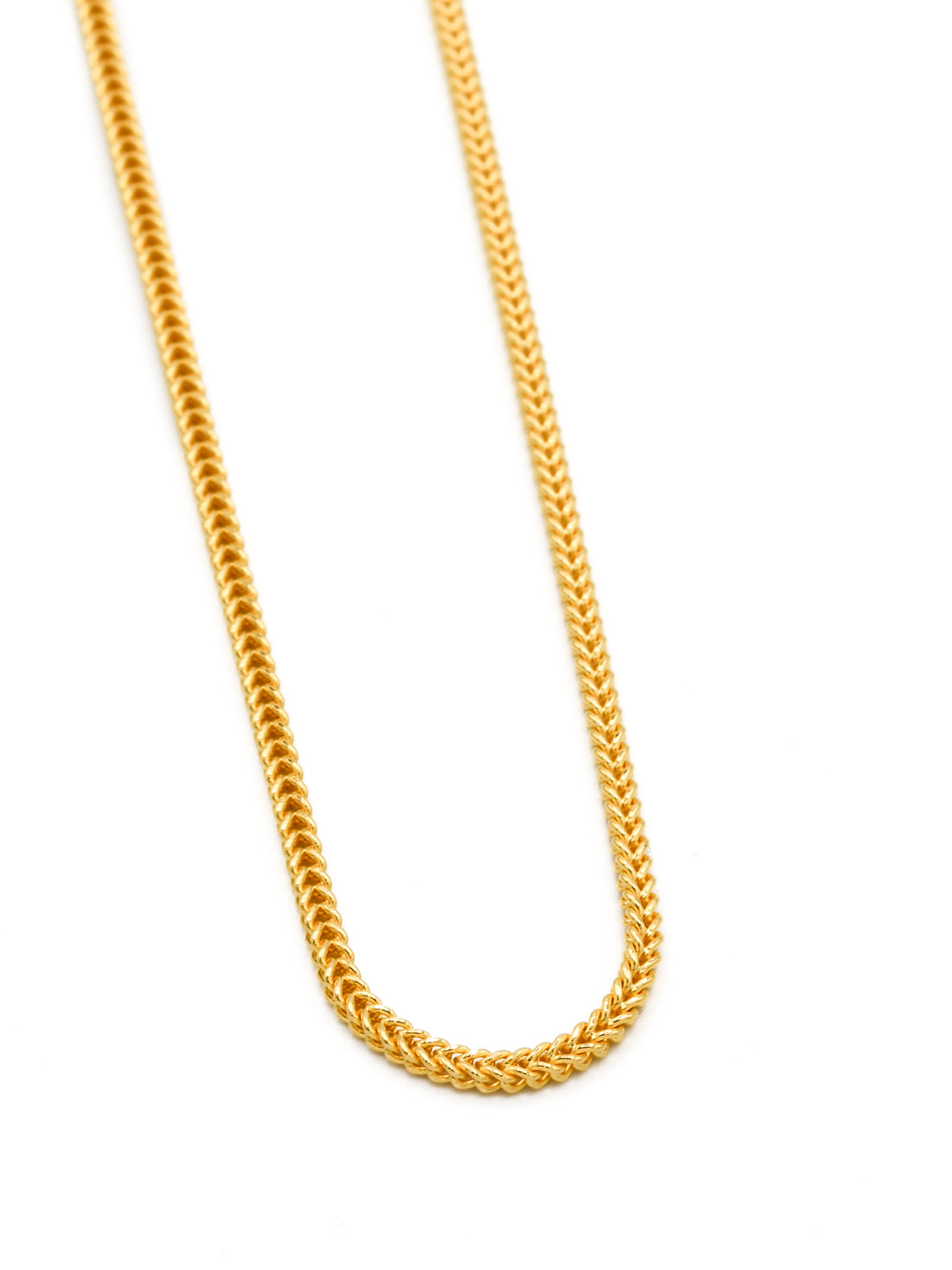 22ct Gold Hollow Fox Tail Chain - 40 CM - Roop Darshan