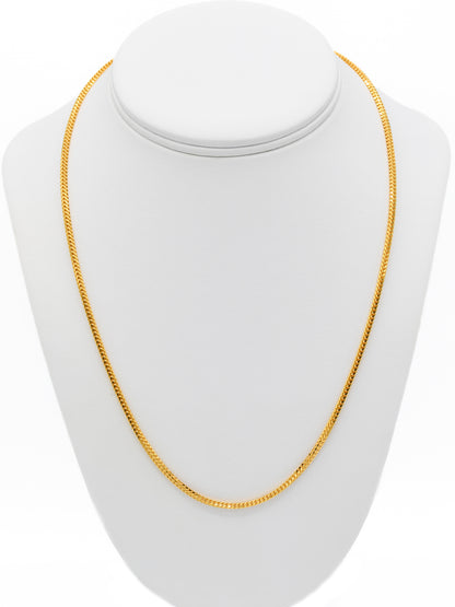 22ct Gold Fox Tail Chain - 50 CM - Roop Darshan