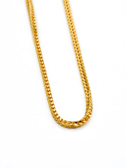 22ct Gold Fox Tail Chain - 50cm - Roop Darshan