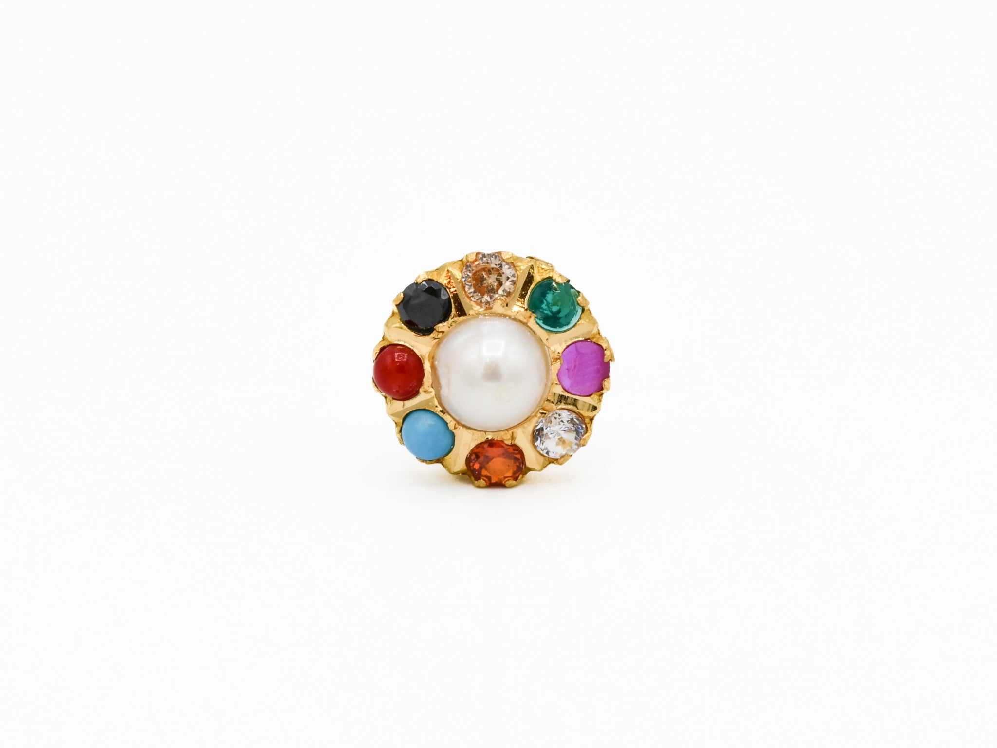 22ct Gold Navgrah Stud Earrings - Roop Darshan