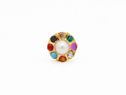 22ct Gold Navgrah Stud Earrings - Roop Darshan