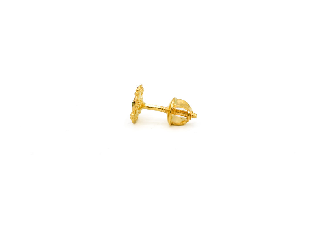 22ct Gold Minakari Stud Earrings - Roop Darshan