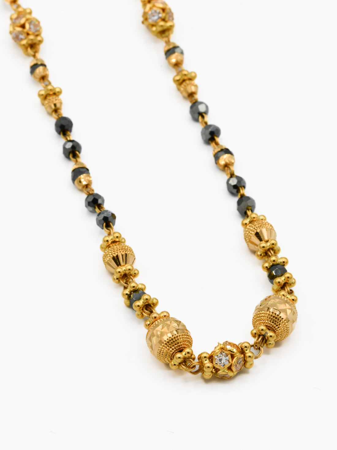 22ct Gold CZ Crystal Ball Mangal Sutra - Roop Darshan