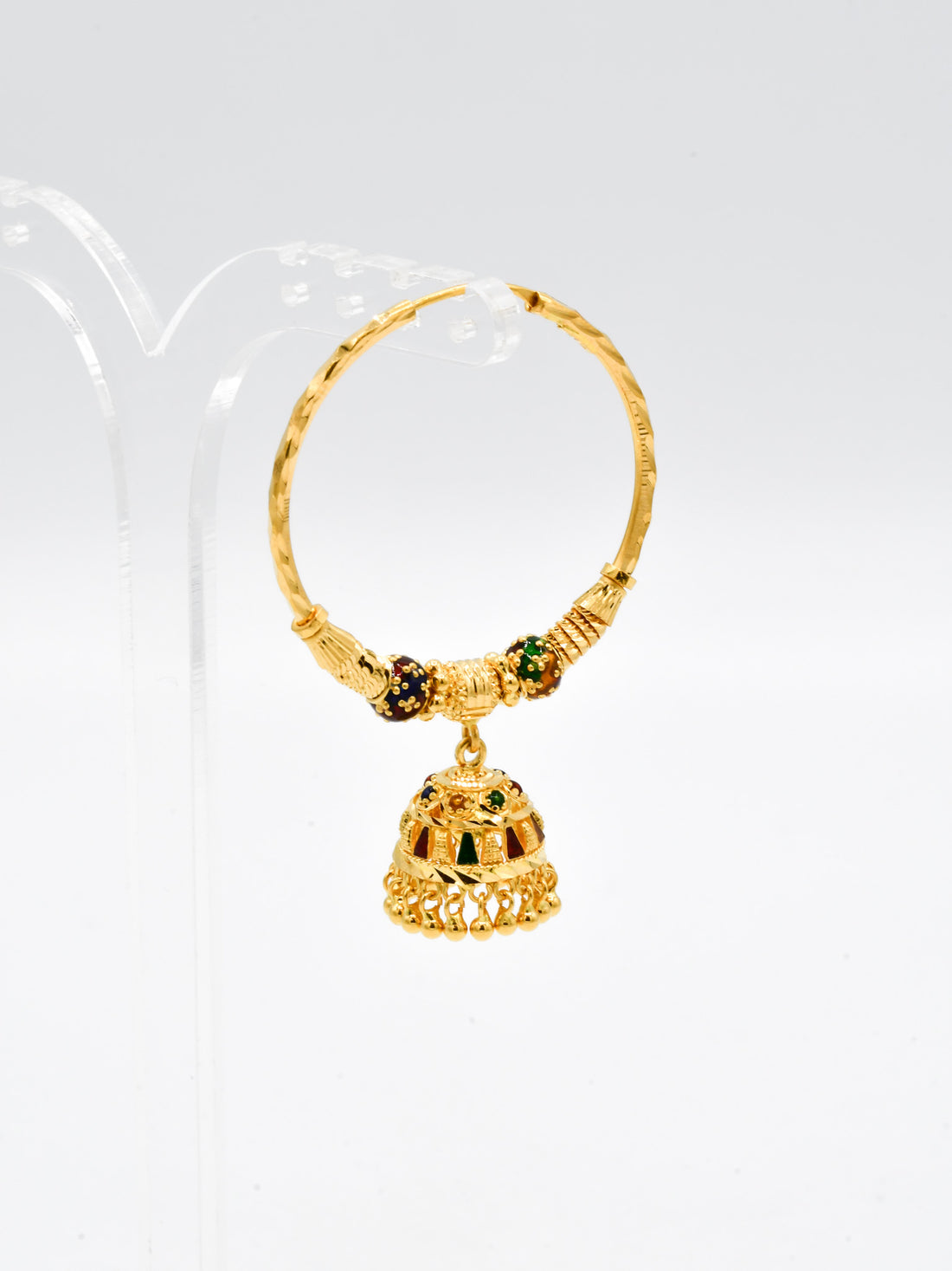 22ct Gold Mina Ball Jhumki Bali - Roop Darshan