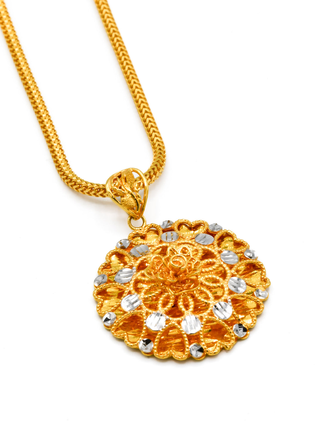 22ct Gold Two Tone Pendant - Roop Darshan