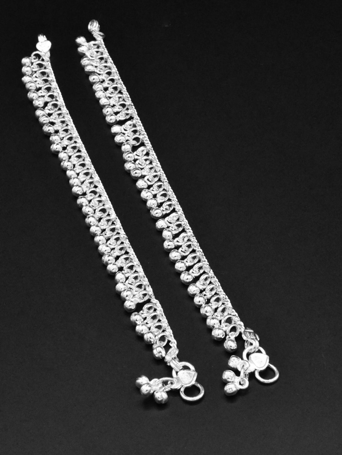 Silver 2 Piece Anklets - Roop Darshan