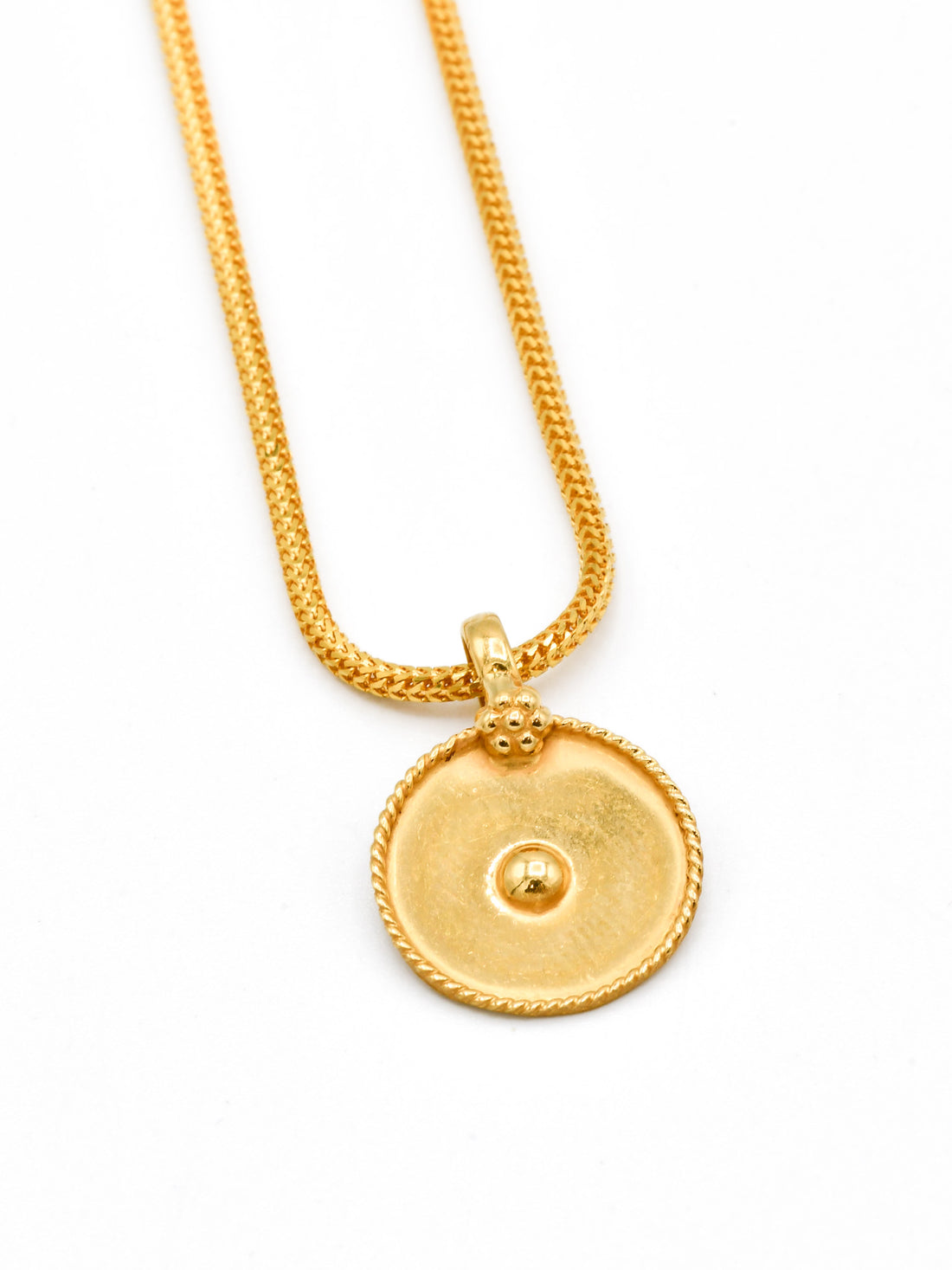 22ct Gold Round Thali Pendant - Roop Darshan