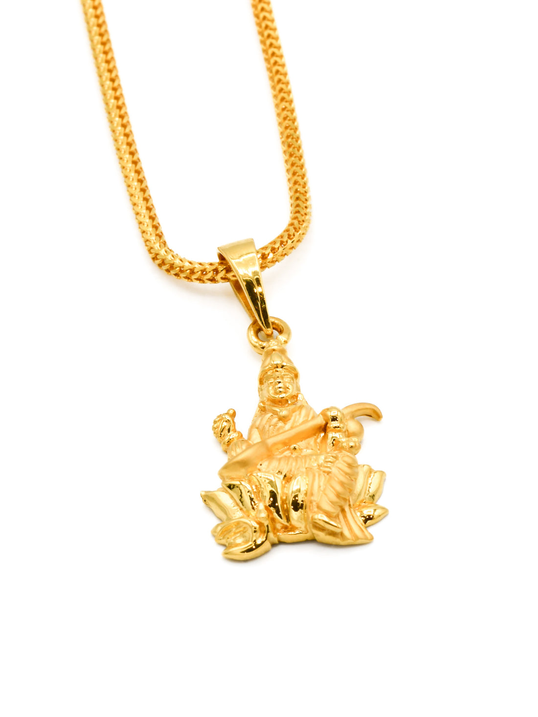 22ct Gold Sarswati Mata Pendant - Roop Darshan