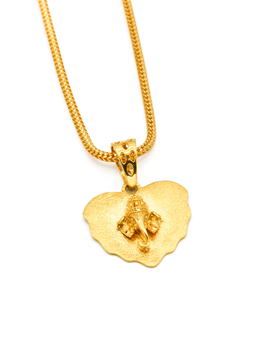 22ct Gold Leaf Ganesha Pendant - Roop Darshan