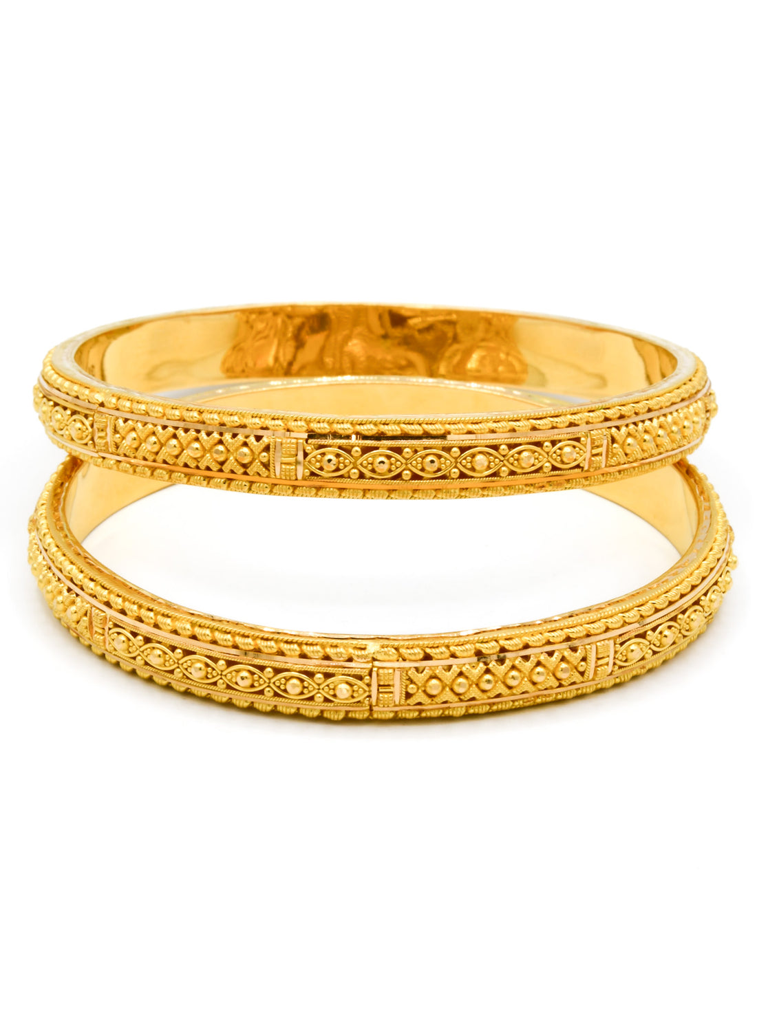 22ct Gold Filigree pair Bangle - Roop Darshan