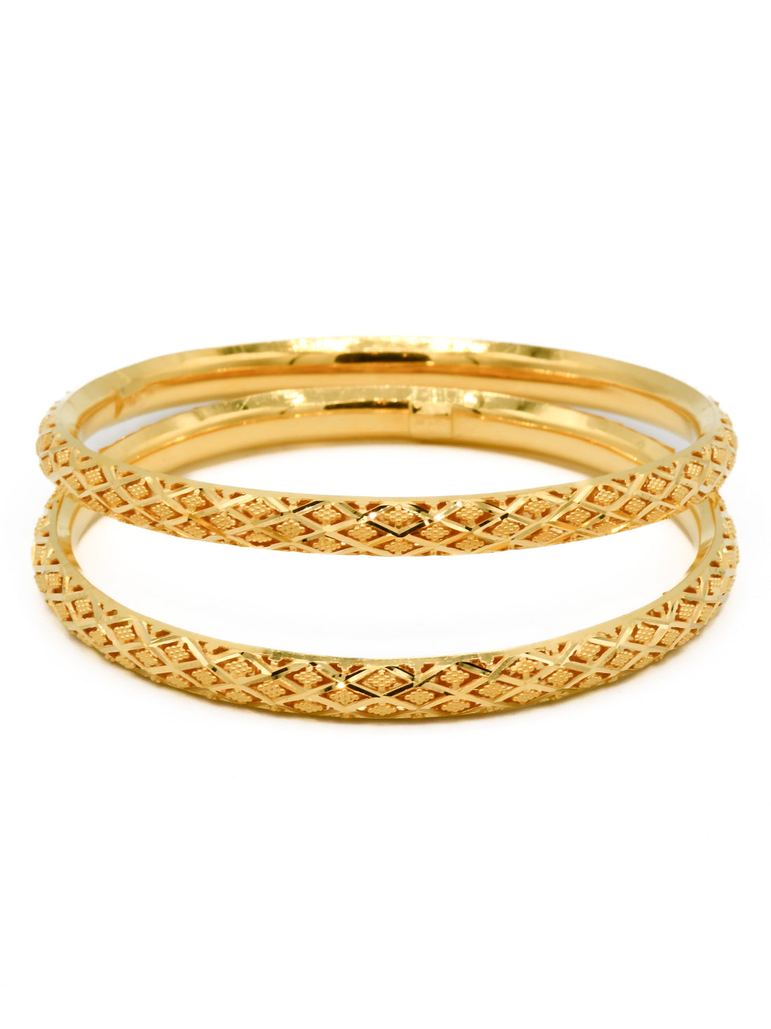 22ct Gold Filigree pair Bangle - Roop Darshan