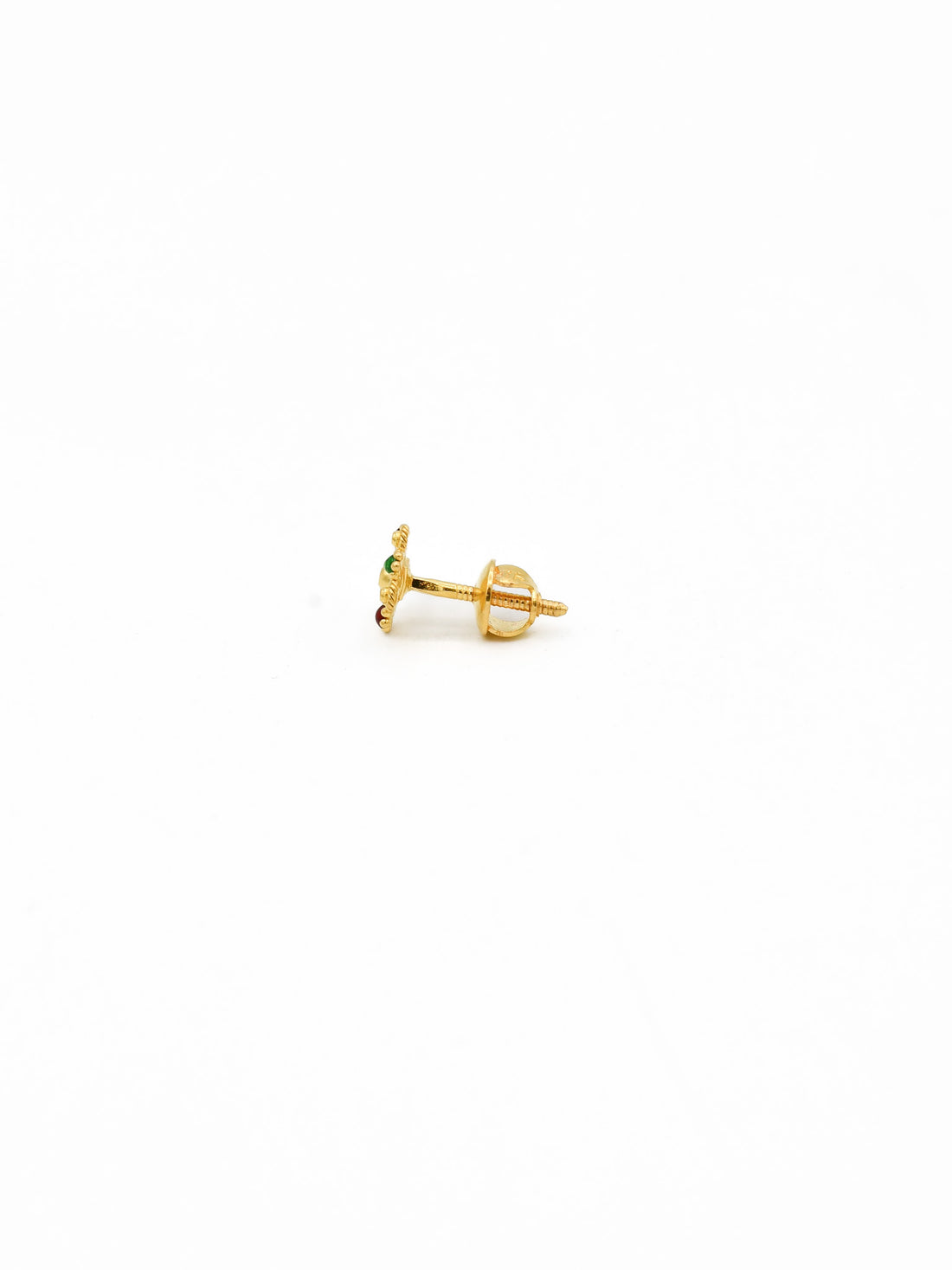22ct Gold Minakari Stud Earrings - Roop Darshan