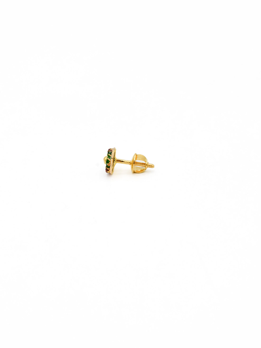 22ct Gold Minakari Stud Earrings - Roop Darshan