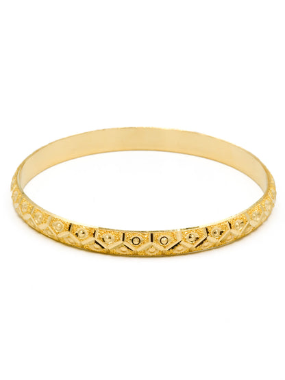 22ct Gold Sand Blast Design pair Bangle - Roop Darshan