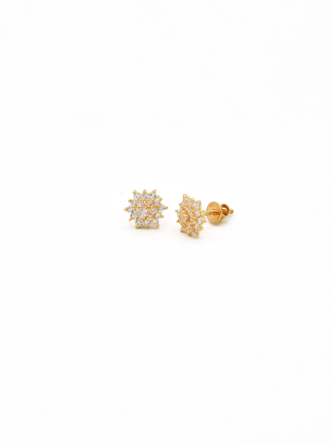 22ct Gold CZ Stud Earrings - Roop Darshan