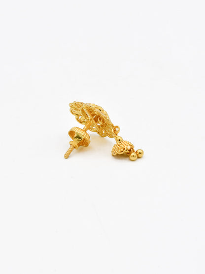22ct Gold Filigree Earrings - Roop Darshan