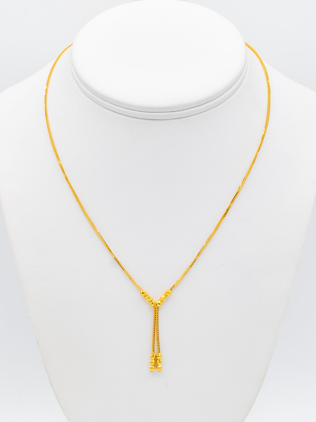 22ct Gold Ball Necklace Set - Roop Darshan