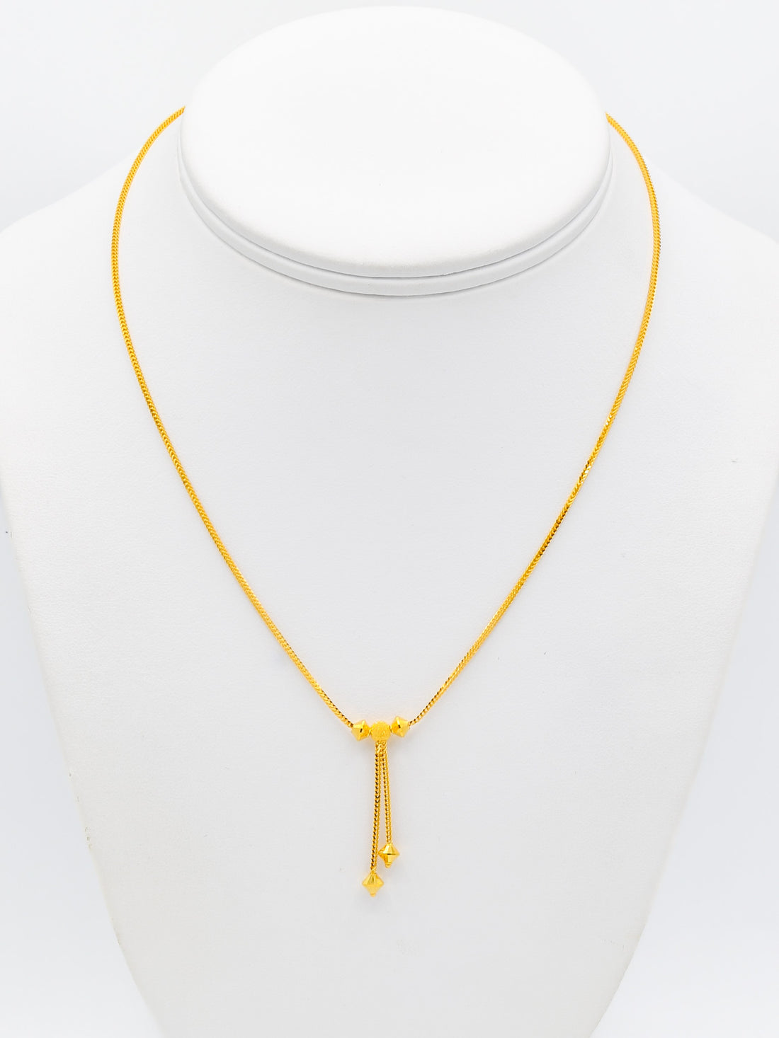 22ct Gold Ball Necklace Set - Roop Darshan