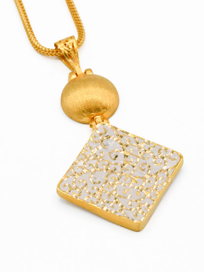 22ct Gold Minakari Pendant Earring Set - Roop Darshan