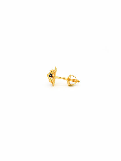 22ct Gold Mina Stud Earrings - Roop Darshan