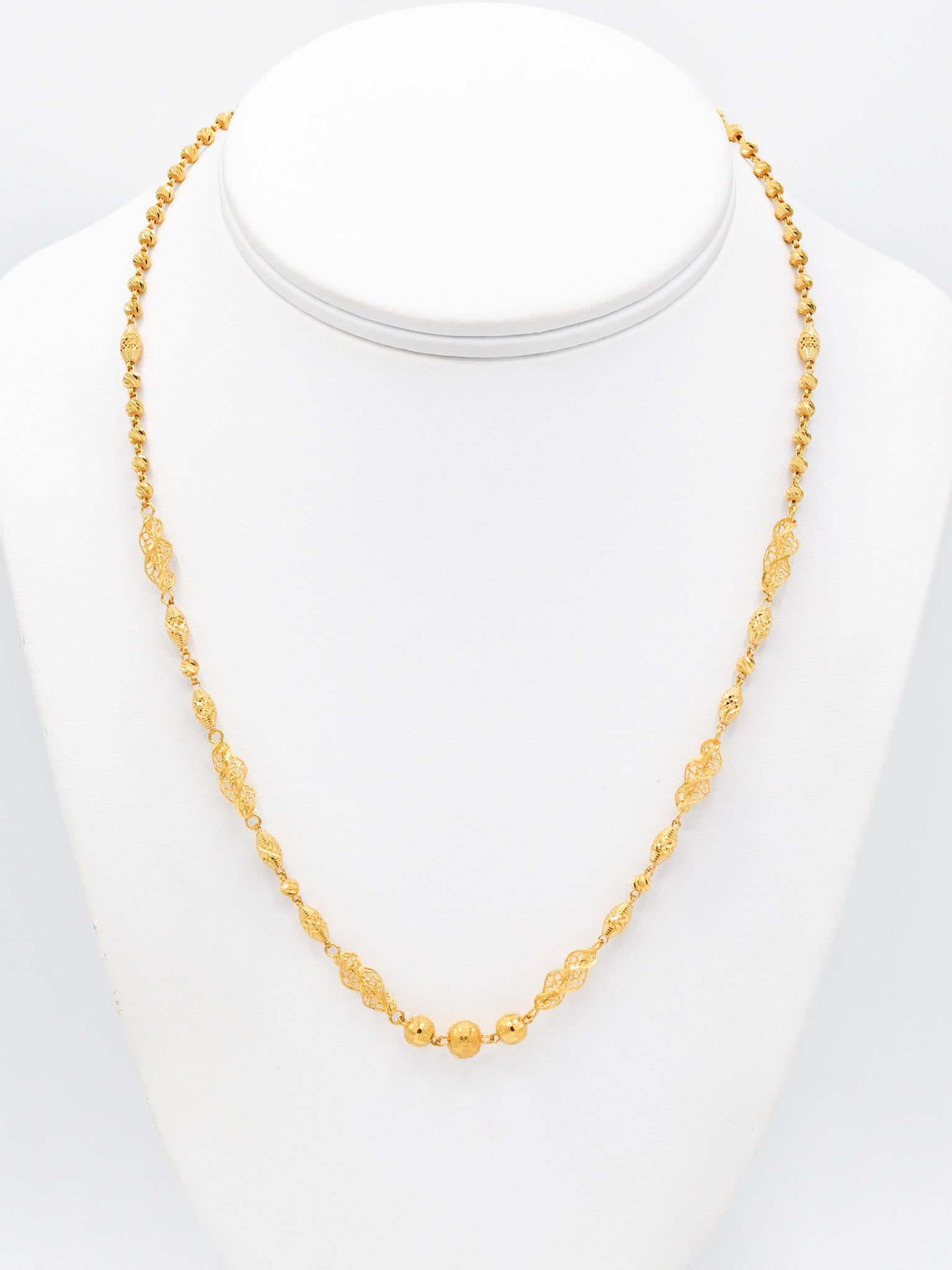 22ct Gold Ball Fancy Chain - Roop Darshan