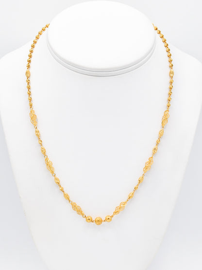 22ct Gold Ball Fancy Chain - Roop Darshan