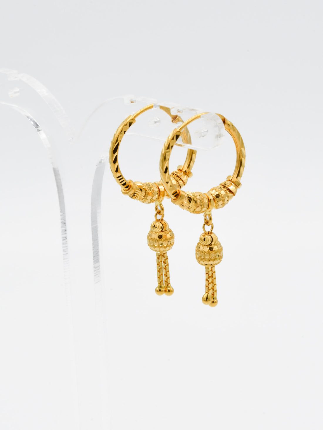 22ct Gold Ball Jhumki Bali - Roop Darshan