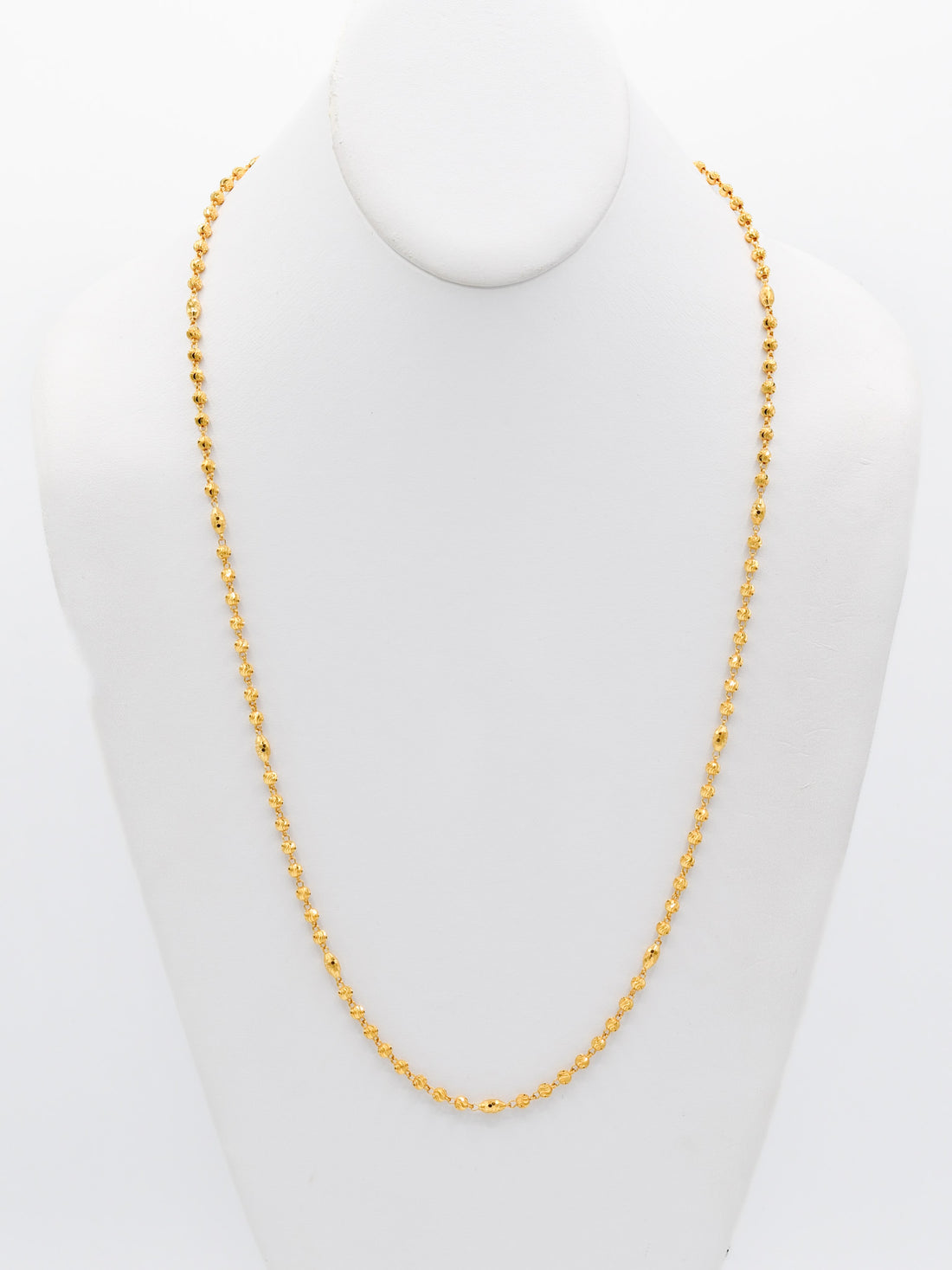22ct Gold Ball Long Fancy Chain - Roop Darshan