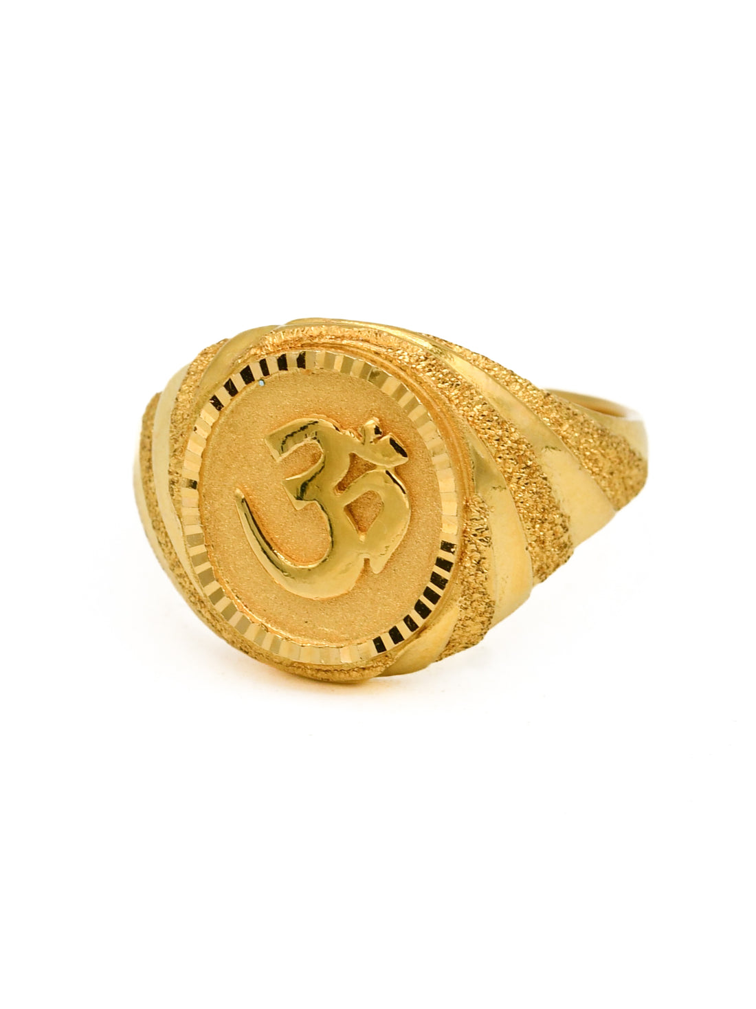 22ct Gold Om Mens Ring