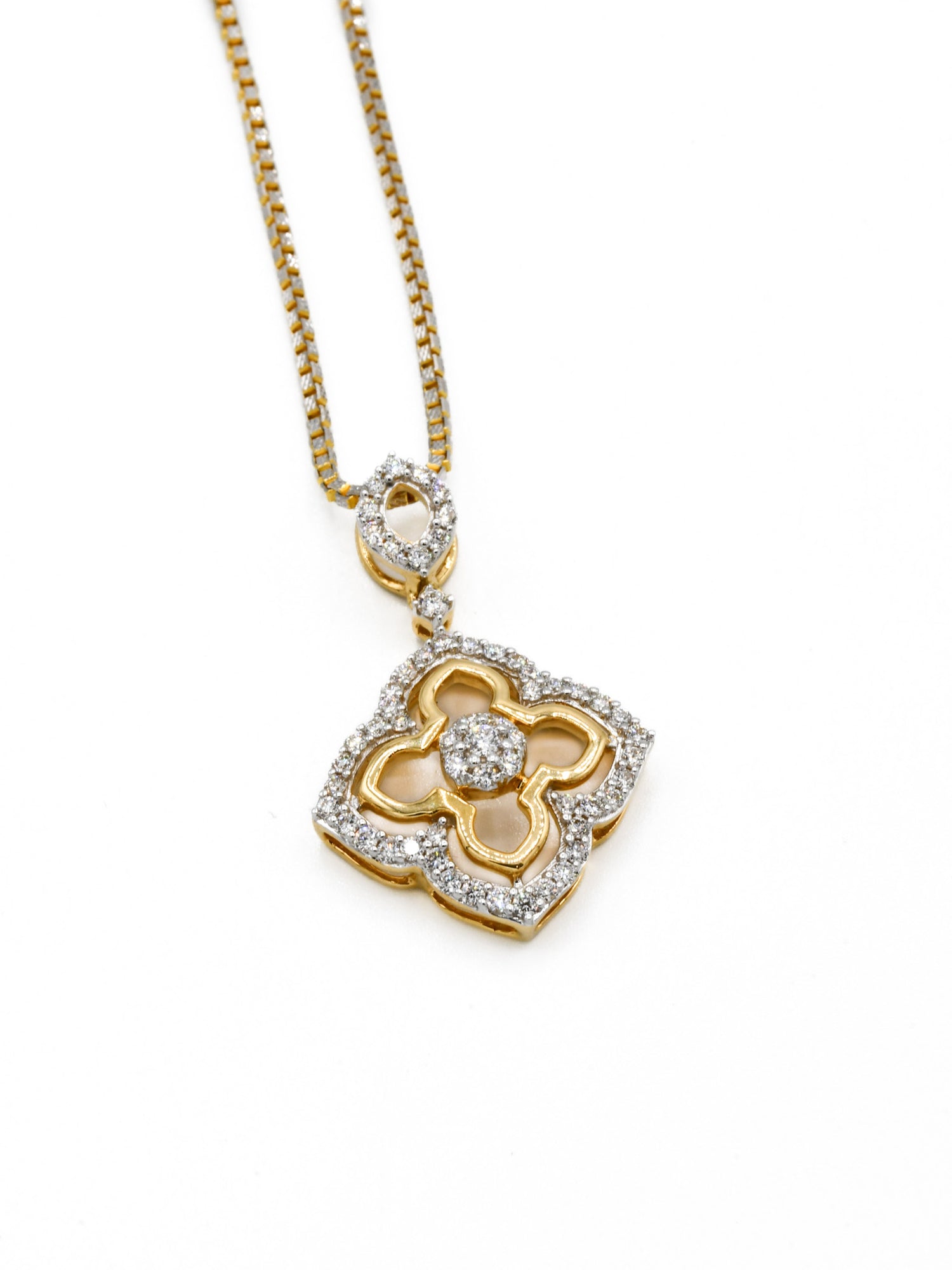18ct Gold Diamond Pendant - 0.46 cts - Roop Darshan