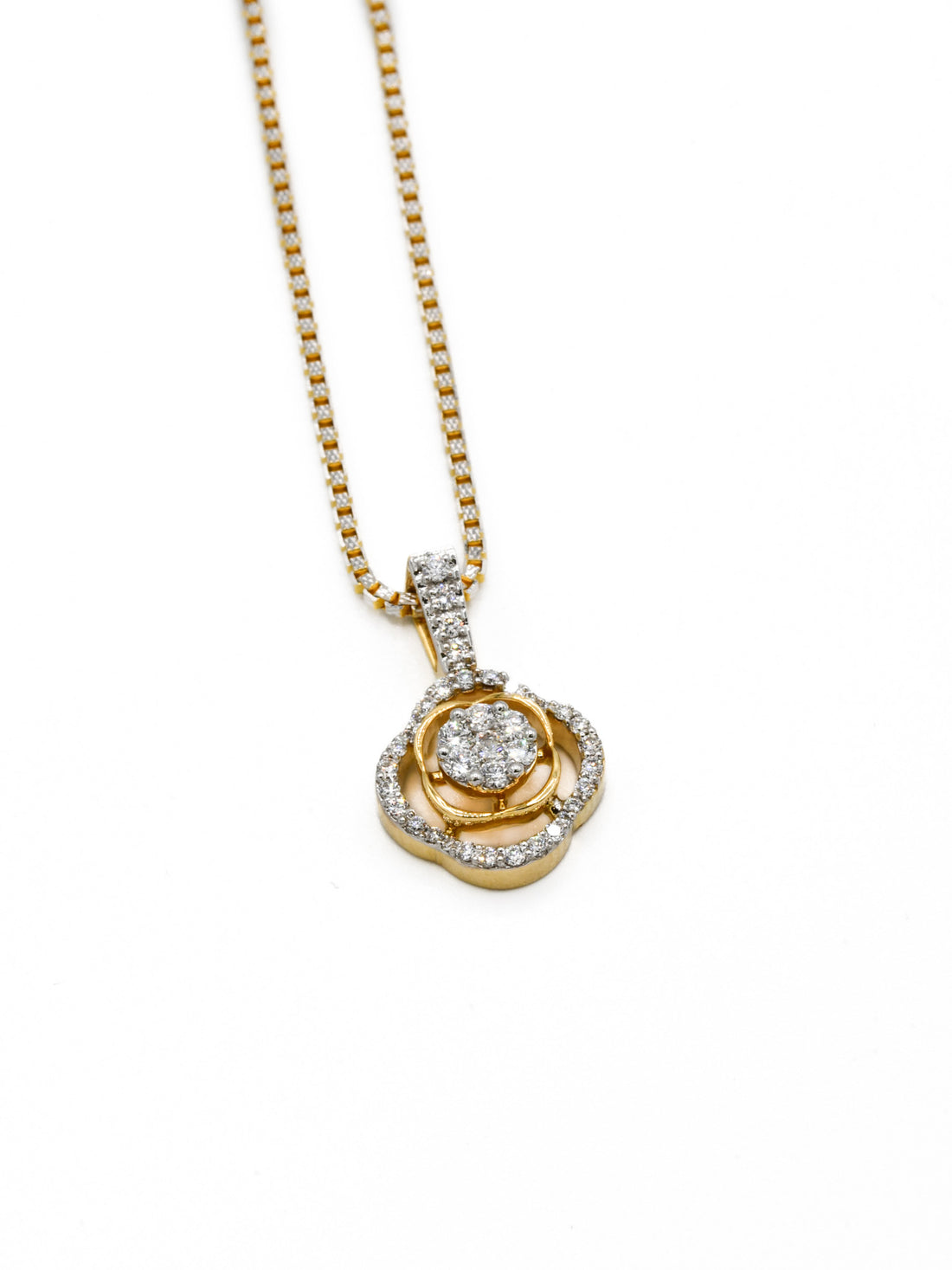 18ct Gold Diamond Pendant - 0.34 cts - Roop Darshan