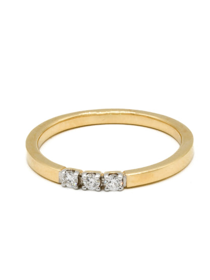 18ct Gold 0.13ct Diamond Ladies Ring - Roop Darshan