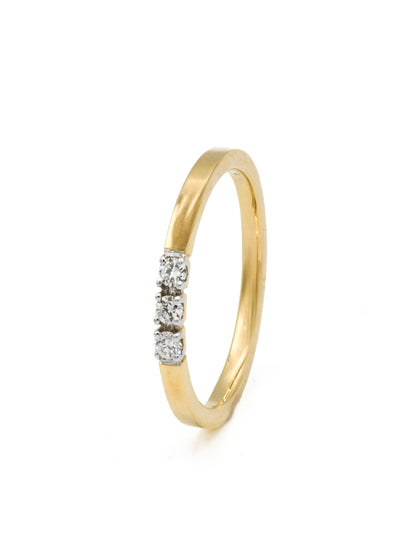18ct Gold 0.13ct Diamond Ladies Ring - Roop Darshan