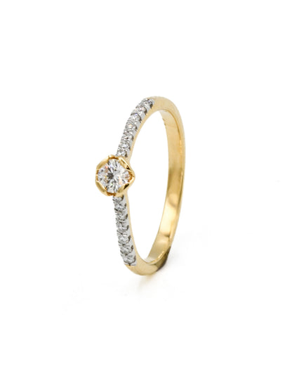 18ct Gold 0.24ct Diamond Ladies Ring - Roop Darshan