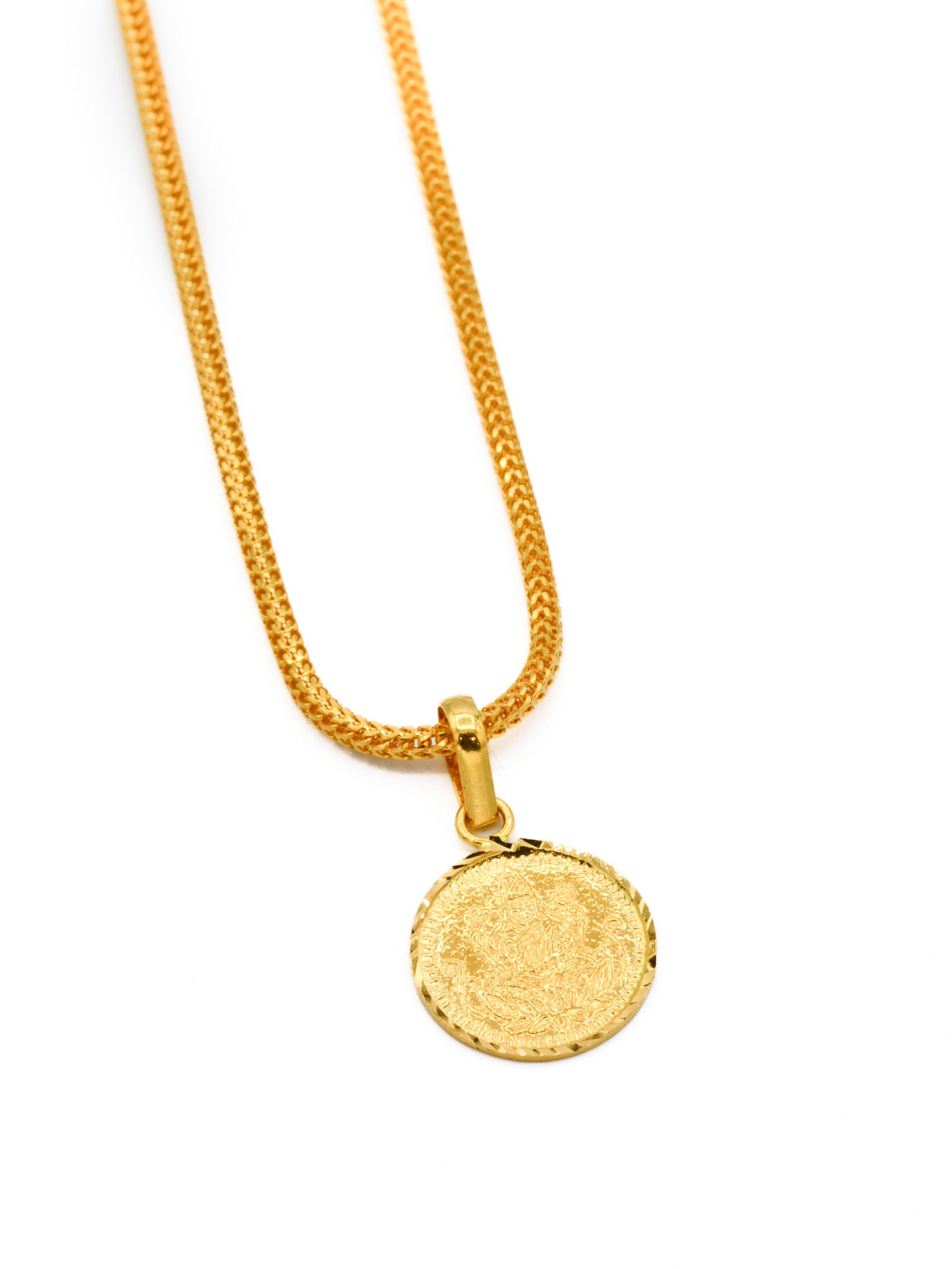 22ct Gold Laxmi Coin Pendant - Roop Darshan