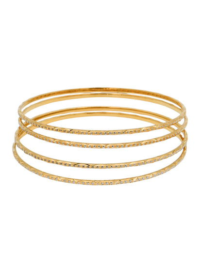 22ct Gold Two Tone 4 Bangles - Roop Darshan