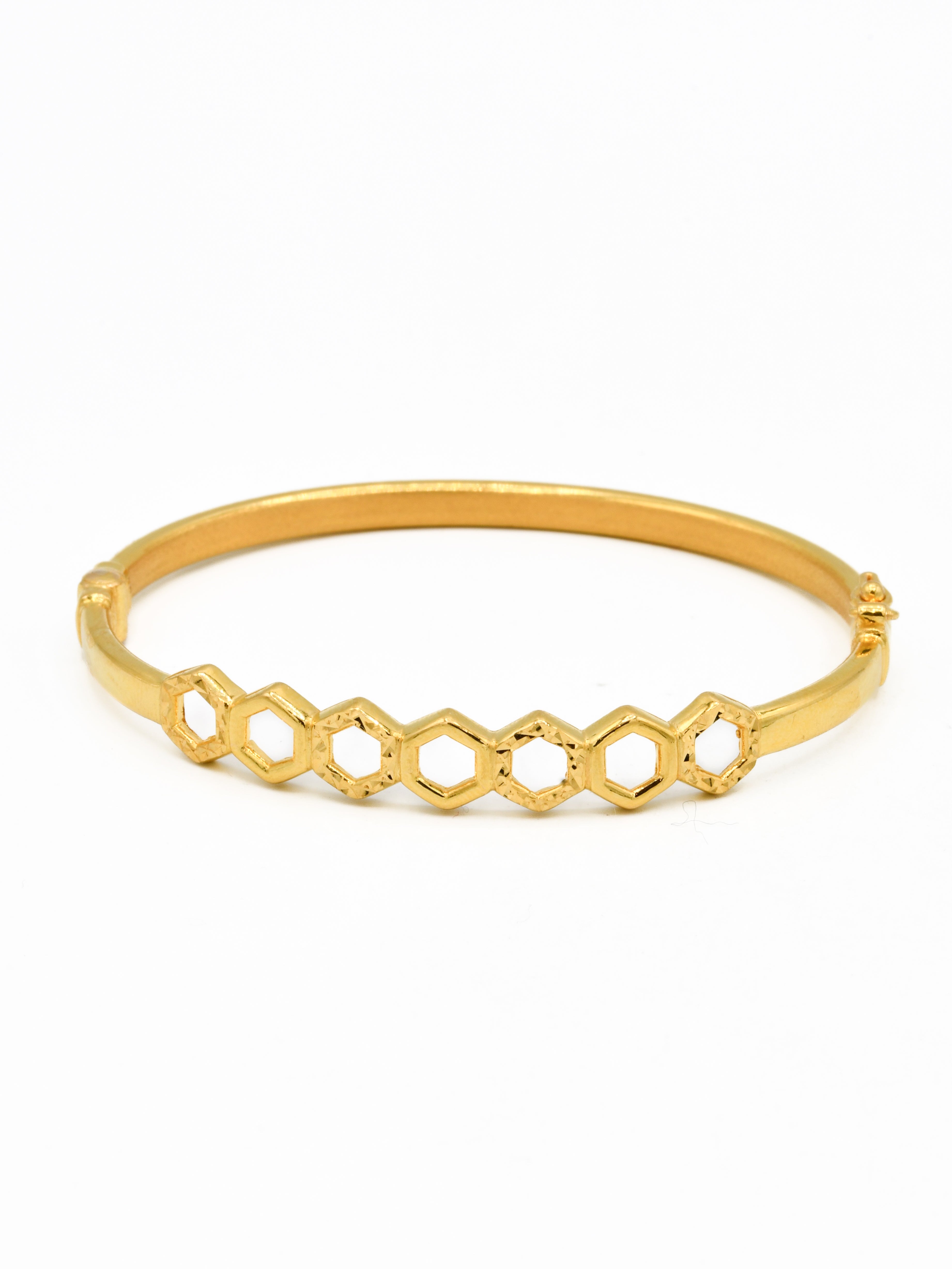22ct Gold 1 Piece Ladies Bangle