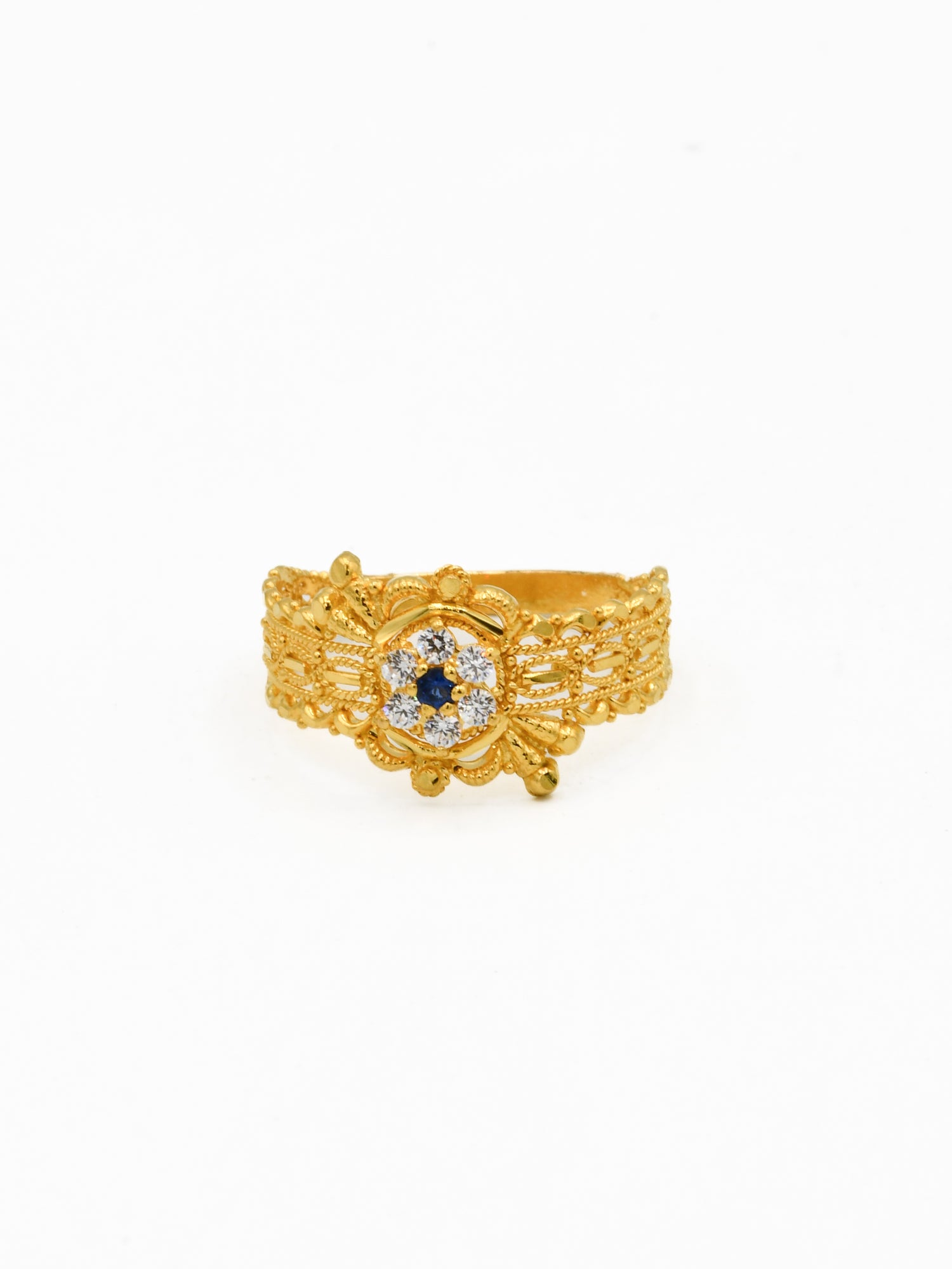 22ct Gold CZ Ladies Ring